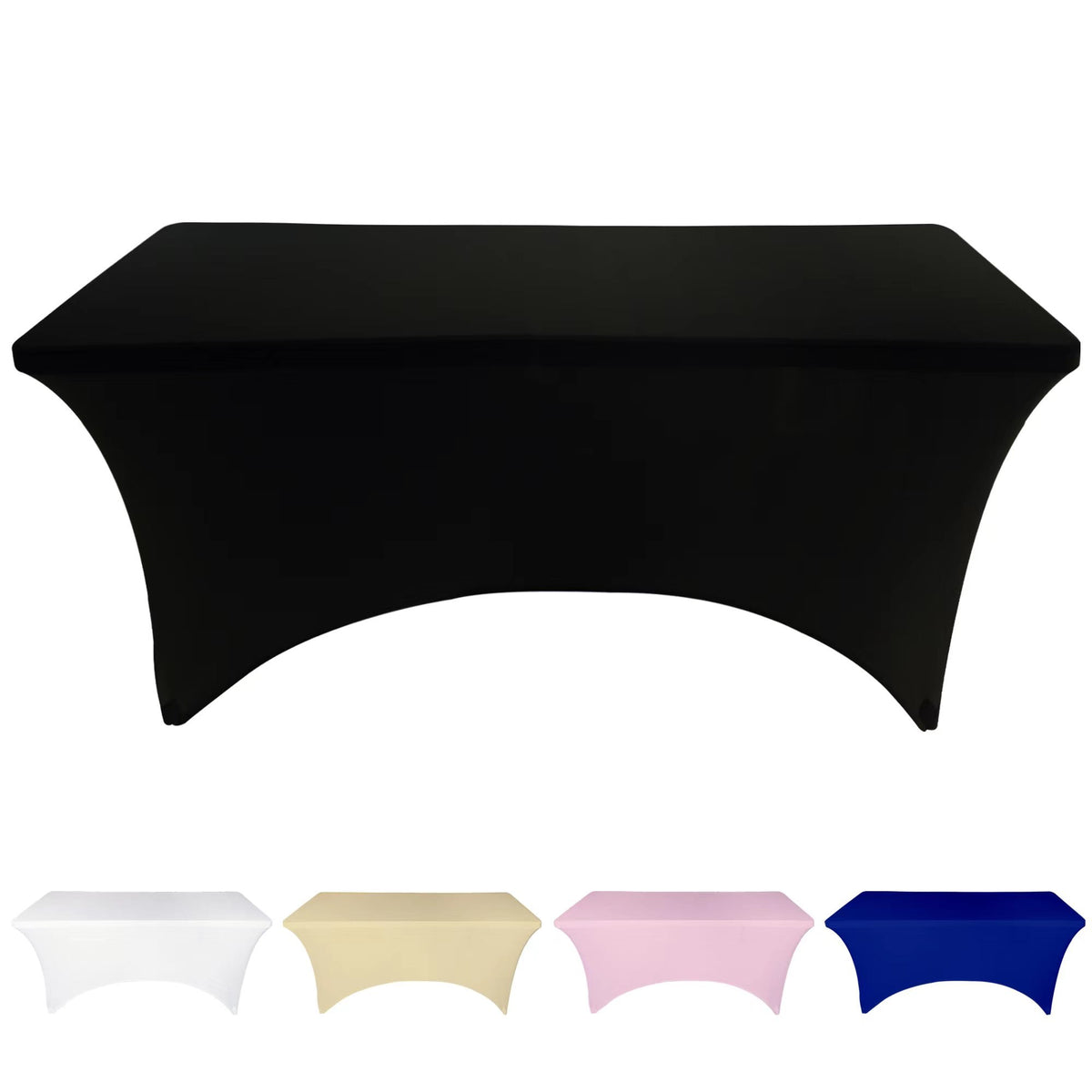 OCVES stretch tablecloth in Black for a 4ft trestle table