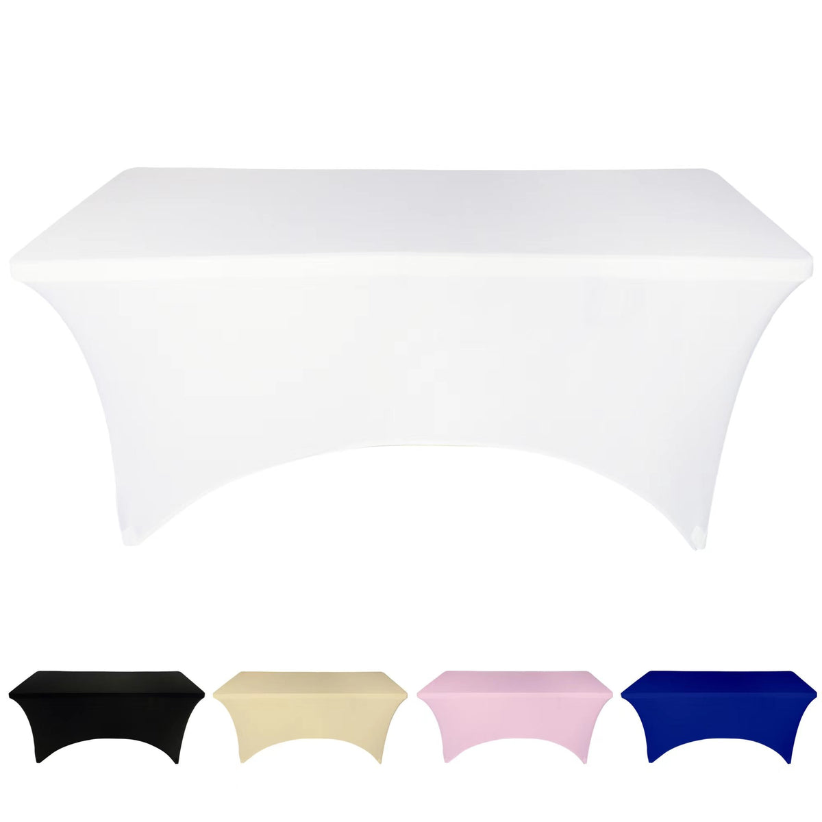 OCVES stretch tablecloth in White for a 4ft trestle table