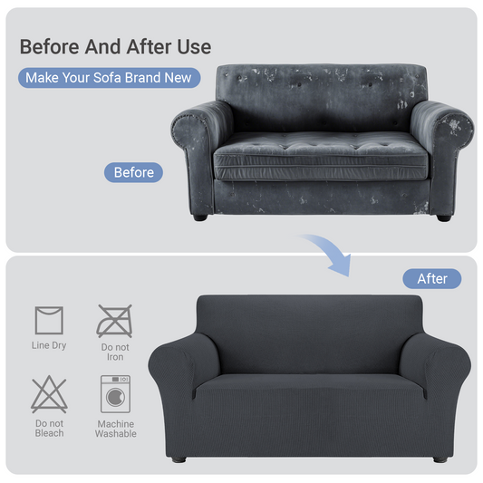 Before and After Sofa Cover Transformations
