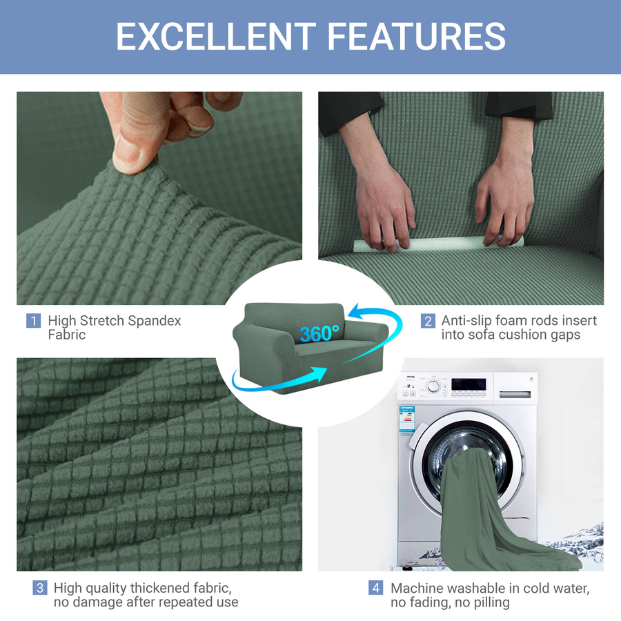 Washing a stretch sofa cover on a cold, gentle cycle