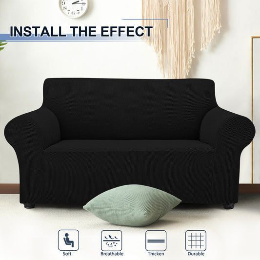 Three Seater Sofa Covers Slipcover Solid Color