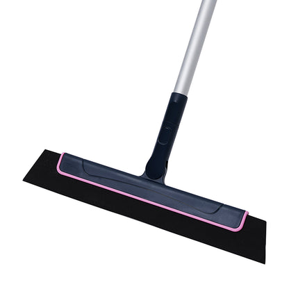 Floor squeegee with long adjustable aluminium handle and EVA foam blade