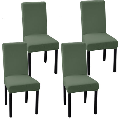 Set of 4 OCVES stretch dining chair covers in Matcha Green