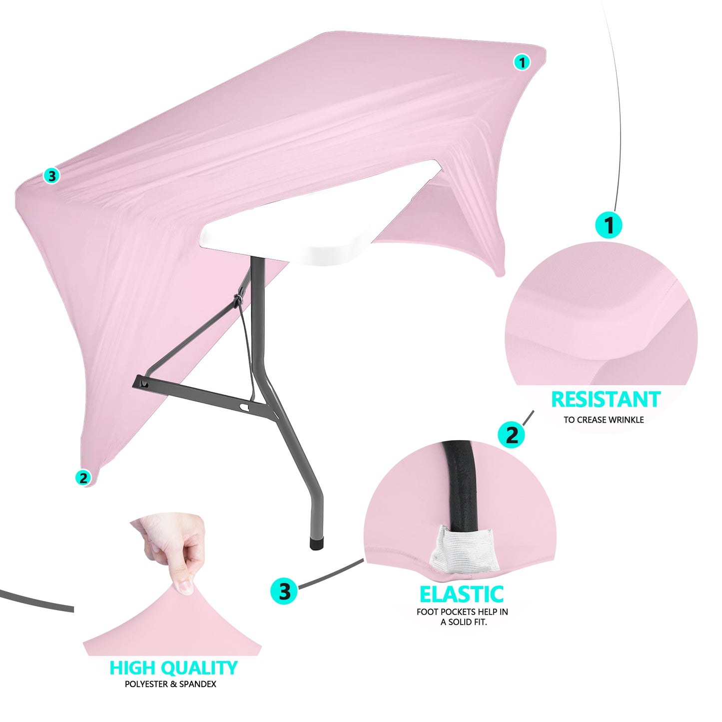 4FT / 6FT Stretch Tablecloth