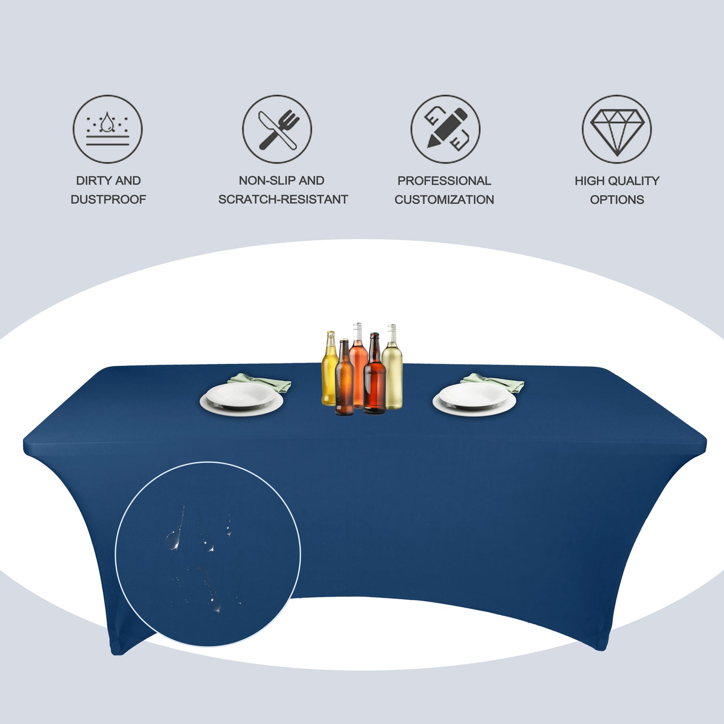 4FT / 6FT Stretch Tablecloth