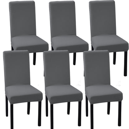 Set of 6 OCVES stretch dining chair covers in Light Grey