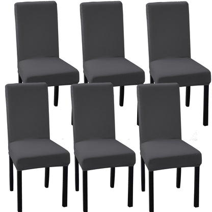 Set of 6 OCVES stretch dining chair covers in Grey