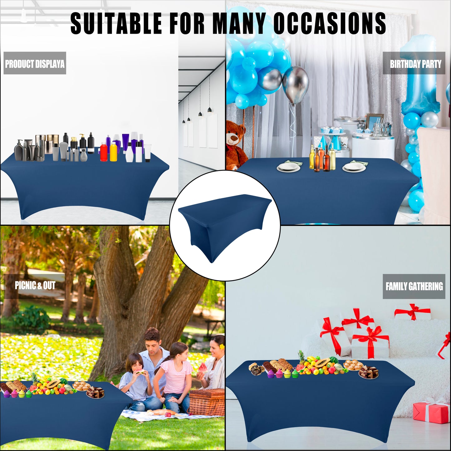 4FT / 6FT Stretch Tablecloth