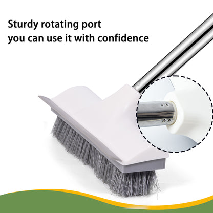 Close-up of the floor scrubbing brush's rotating handle joint