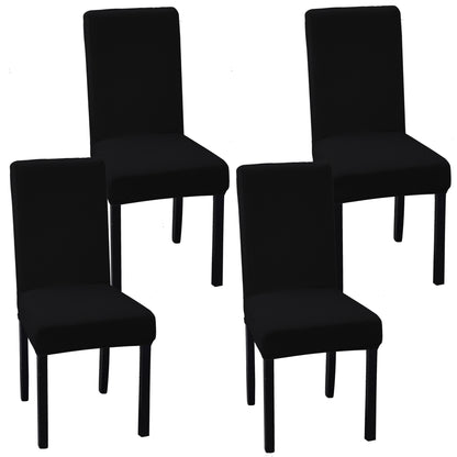 Set of 4 OCVES stretch dining chair covers in Black