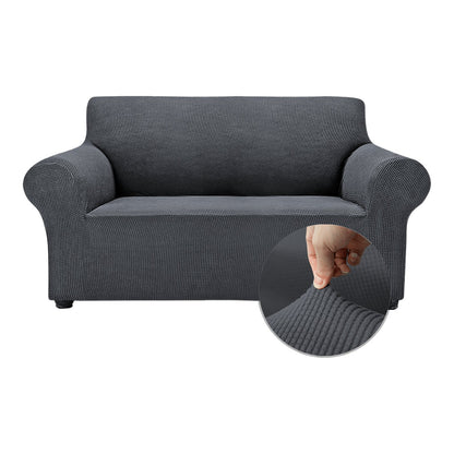 OCVES stretch sofa cover in Light Grey on a 2 seater sofa