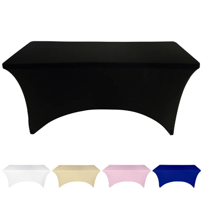 OCVES stretch tablecloth in Black for a 4ft trestle table