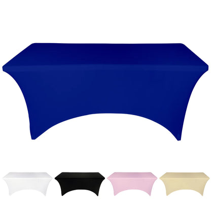 OCVES stretch tablecloth in Blue for a 4ft trestle table