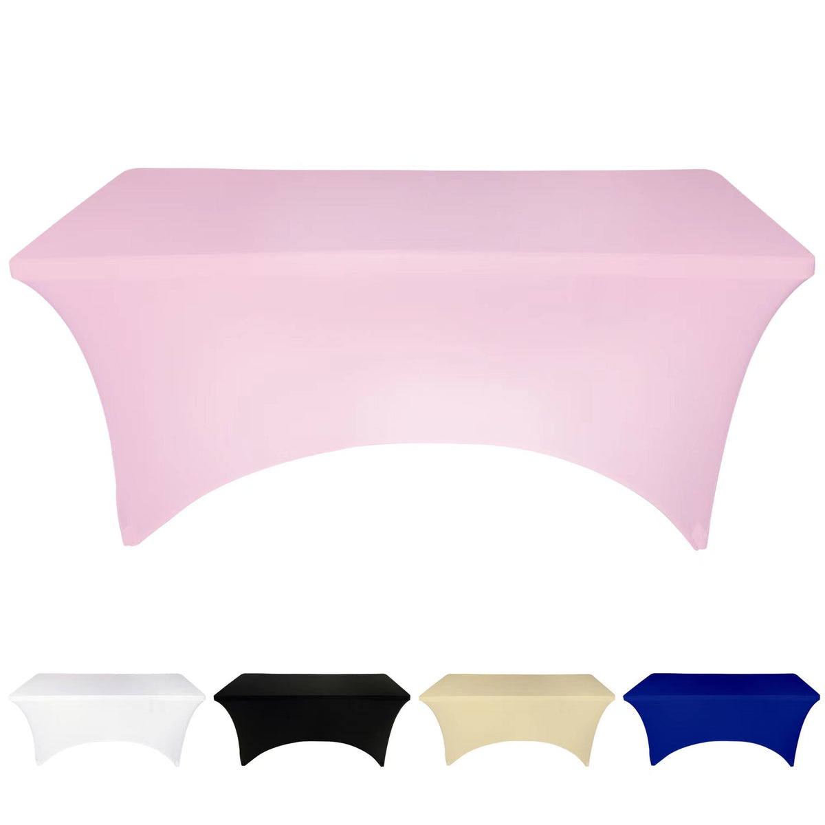 OCVES stretch tablecloth in Pink for a 4ft trestle table
