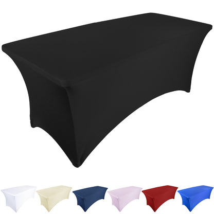 OCVES stretch tablecloth in Black for a 6ft trestle table