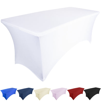 OCVES stretch tablecloth in White for a 6ft trestle table