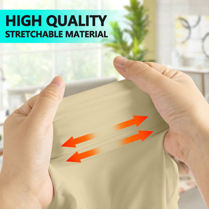 Close-up of the stretch polyester and spandex tablecloth fabric