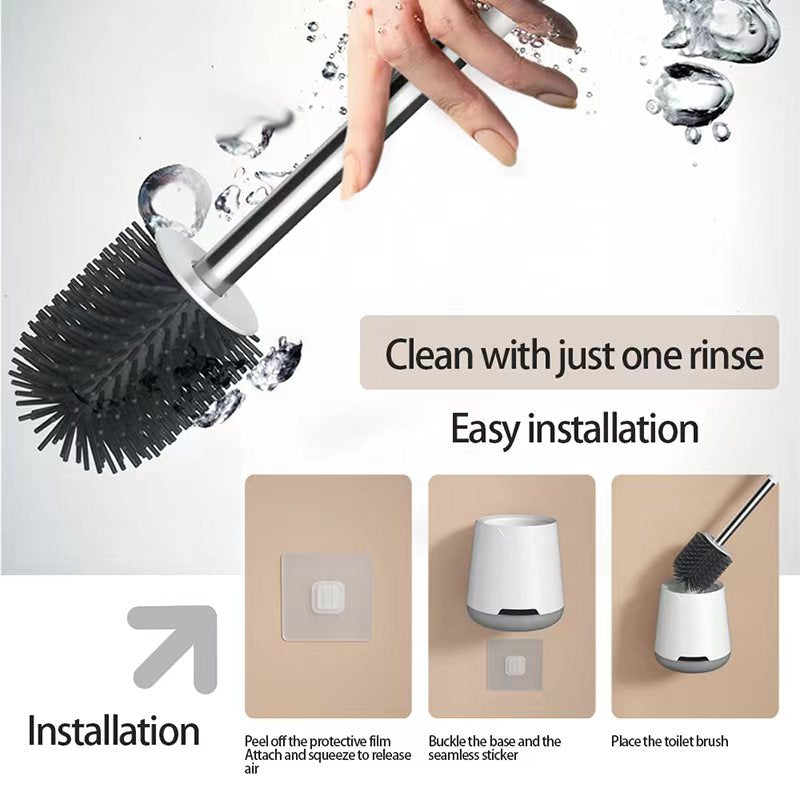 Toilet Brush, Soft Silicone Toilet Brush