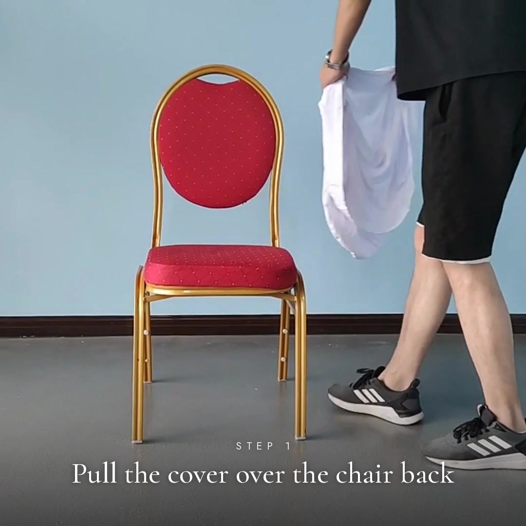 How to fit the OCVES spandex banquet chair cover
